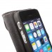 iPhone SE 5 5s - Top Quality Imported Argentina Genuine Leather Flip Wallet Protective Phone Cover Case - Black